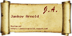 Jankov Arnold névjegykártya