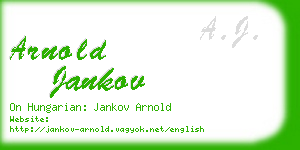 arnold jankov business card